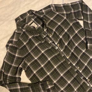 American Eagle amazingly soft green plaid flannel